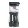 Golf Ball and Tees in a Tube